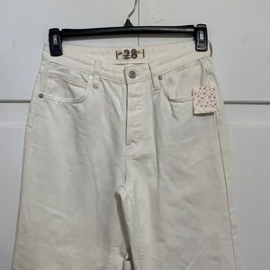 We the Free White Out High Waisted Mom Jeans